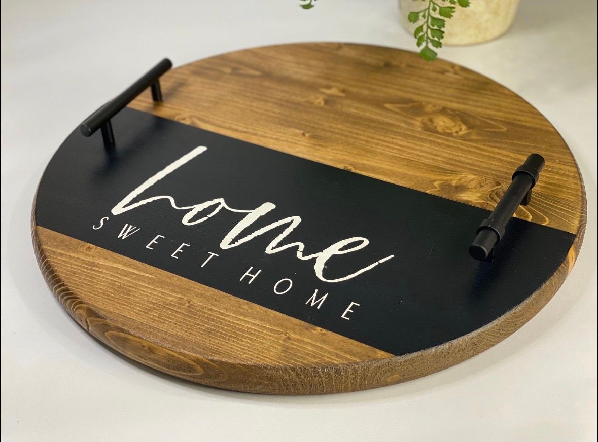 Home Sweet Home Round Tray