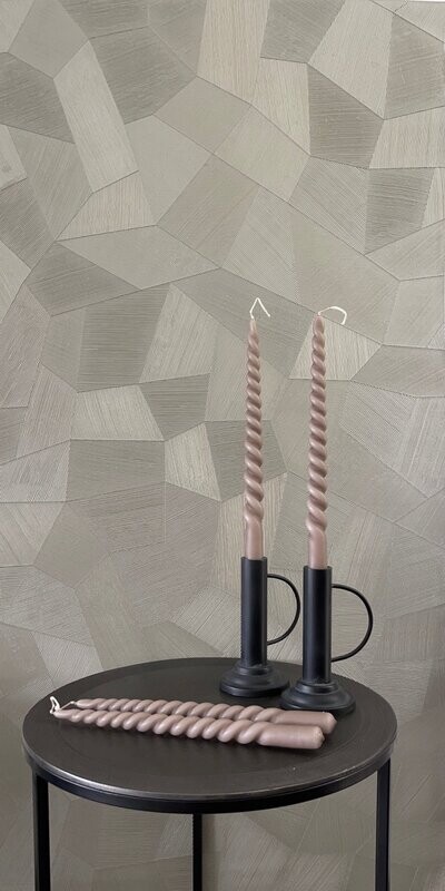 Swirl kaarsen smokey grey