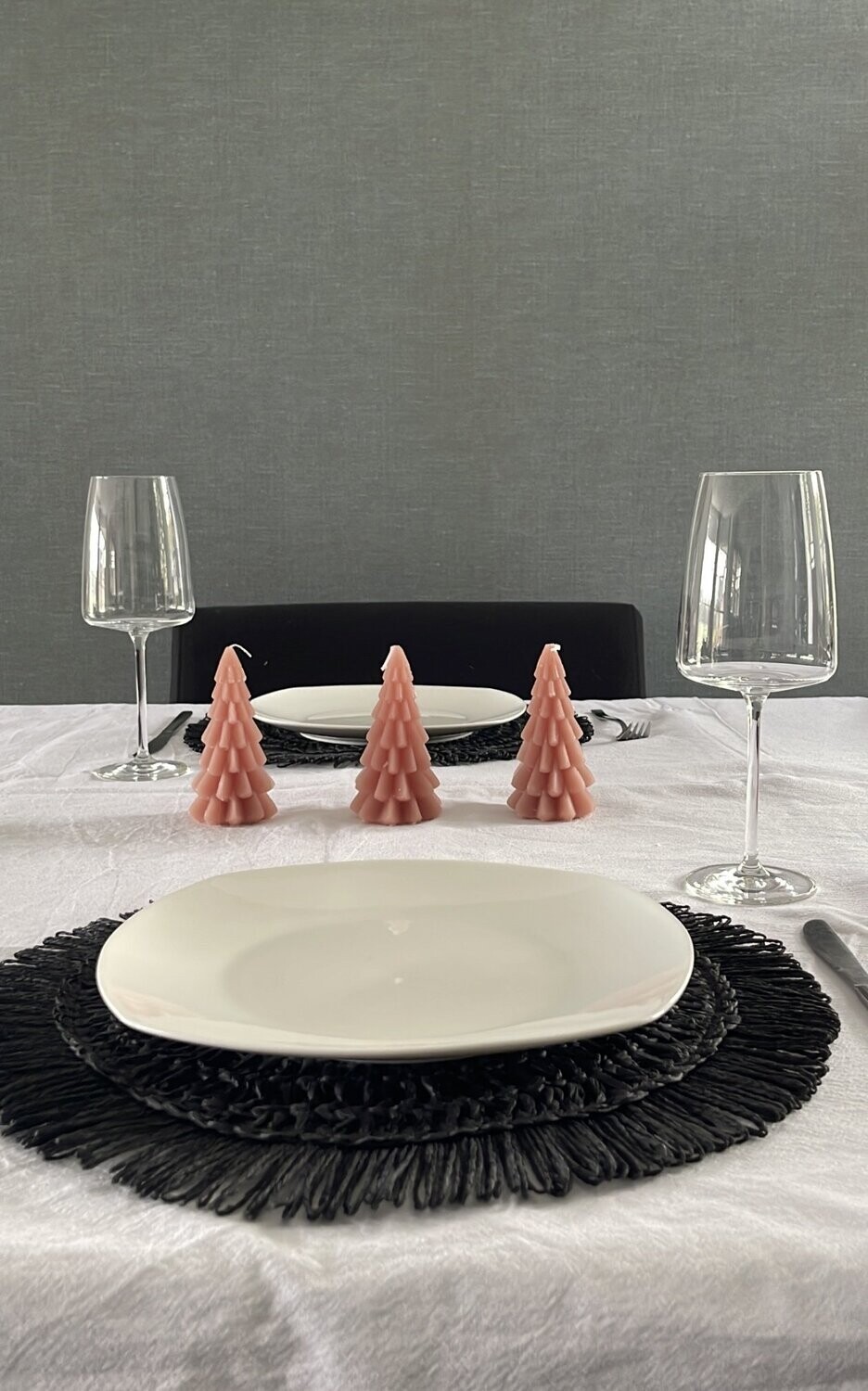 kerstboom kaars roze