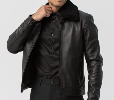 Black Random Shearling Collar