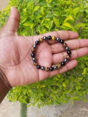 Tiger Eye, Hematite and Black Onyx Natural Stone Bracelets