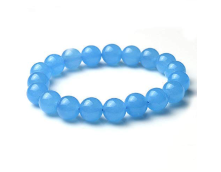 Blue Chalcedony Jade Natural Stone Bracelet
