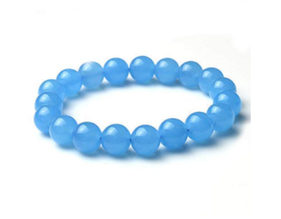 Blue Chalcedony Jade Natural Stone Bracelet