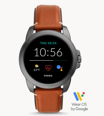 Fossil Gen 5E 44mm Stainless Steel Touchscreen Smartwatch + ONE Silicone Replacement Band