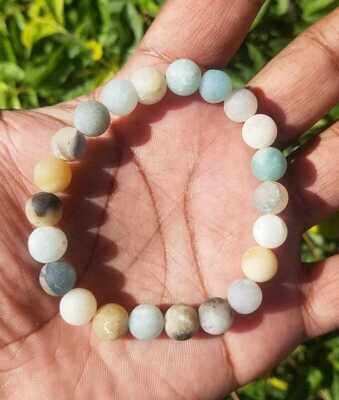 Frosted Amazonite Natural Stone Bracelet
