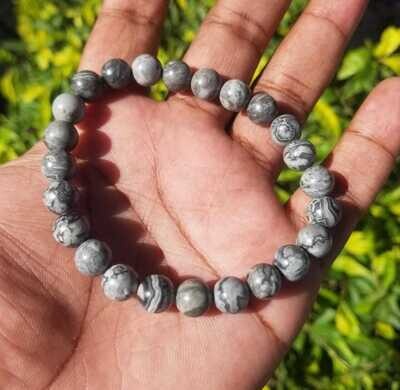 Map Jasper Natural Stone Bracelet