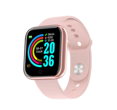 Pink Fitness Tracker Smart Watch