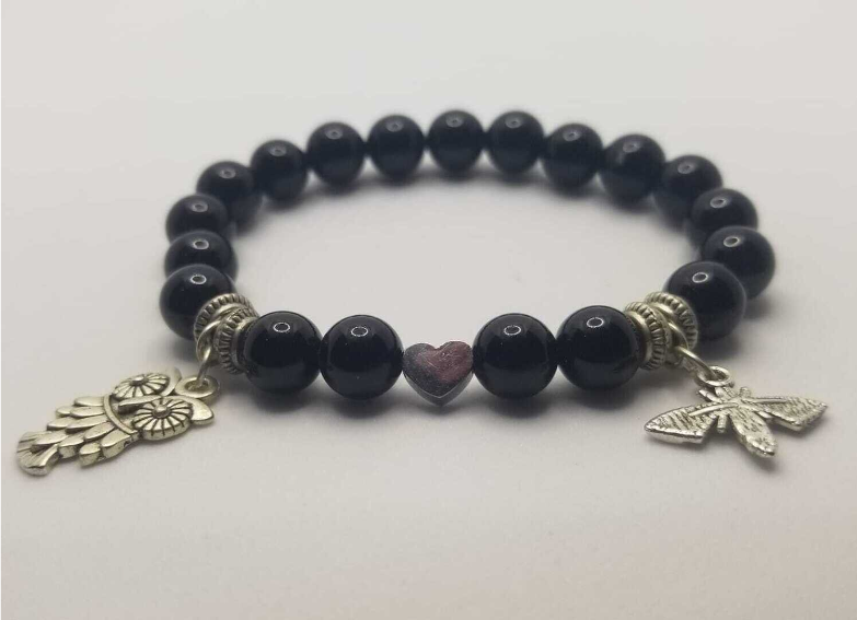 Black Onyx Charm Bracelet
