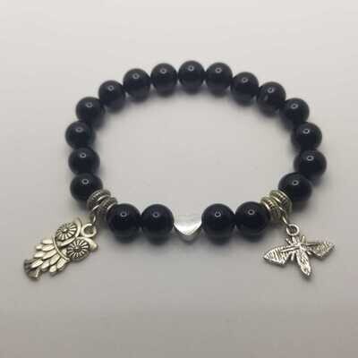 Black Onyx Charm Bracelet