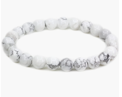 White Howlite Natural Stone Bracelet