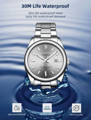 BiDen Rhinestone Women Stainless Steel Watch