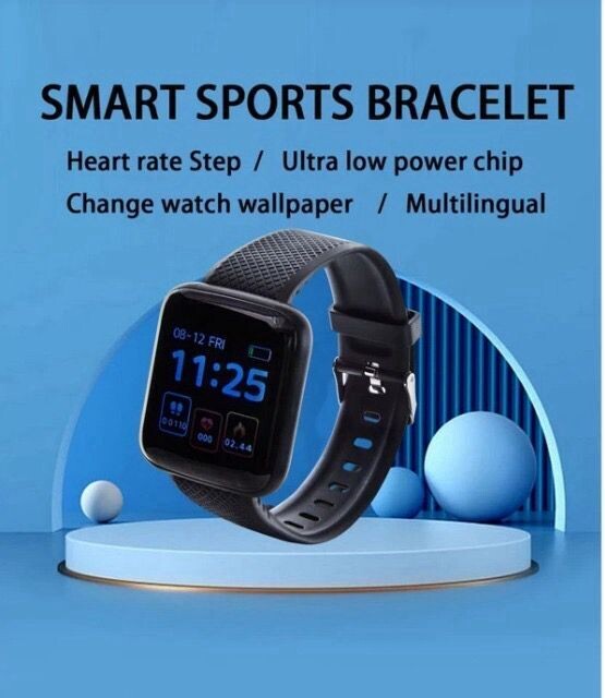 Black Fitness Tracker Smart Watch