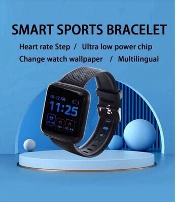 Black Fitness Tracker Smart Watch