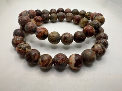 Red Leopard Fur Jasper Natural Stone Bracelet