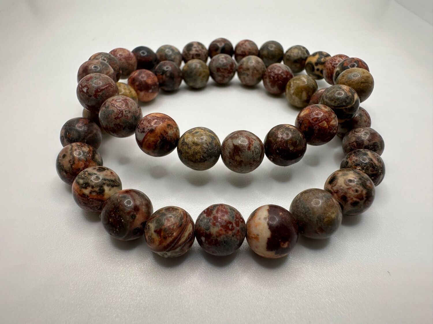 Red Leopard Fur Jasper Natural Stone Bracelet