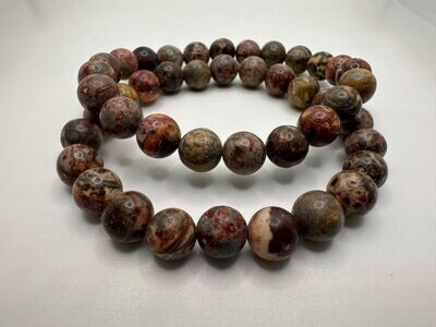 Red Leopard Fur Jasper Natural Stone Bracelet