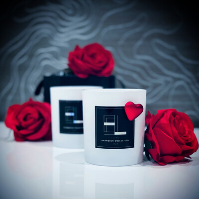 Red Rose Candle