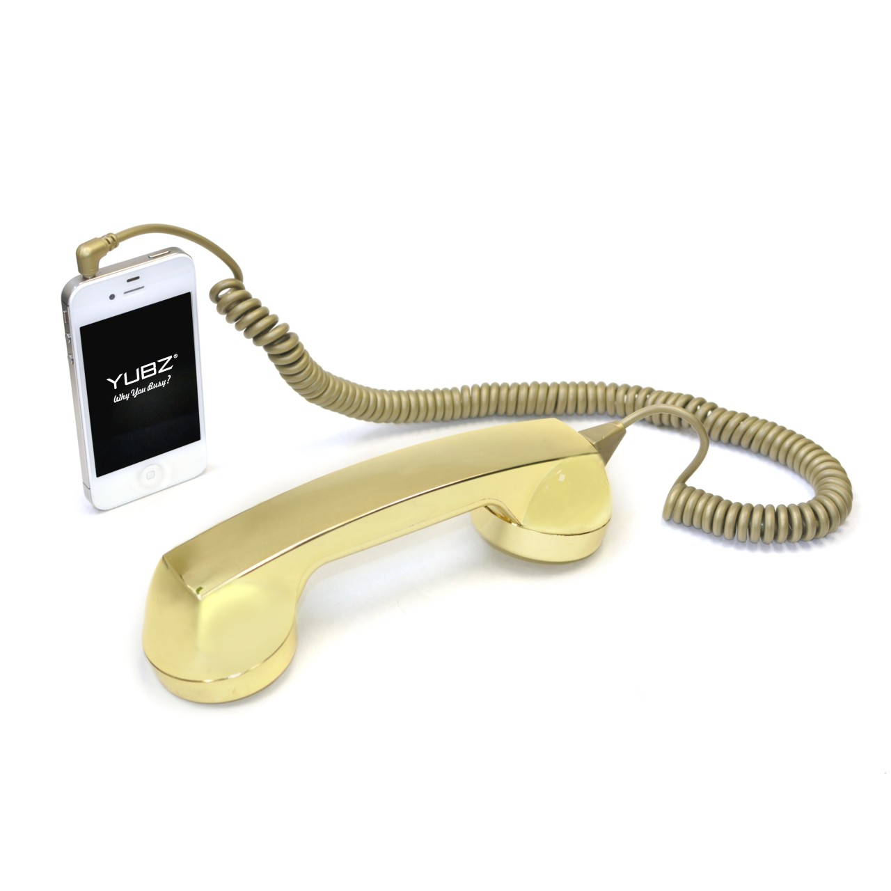 Ретро-трубка Retro Handset золотая