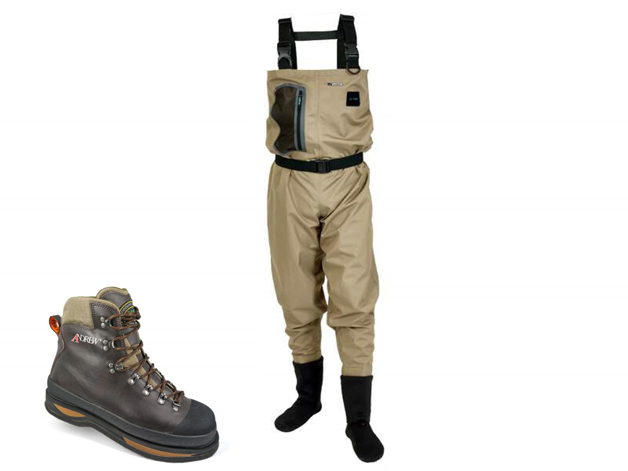KIT WADING FIRST V2 FLY (Waders jmc Hydrox First V2+Chaussures Andrew