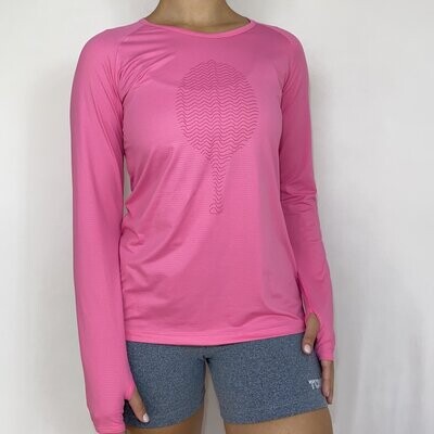 Camiseta manga longa fem rosa TOSS