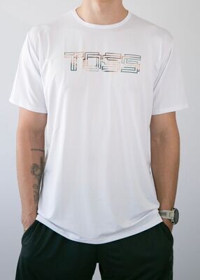 Camiseta básica branca estampada TOSS