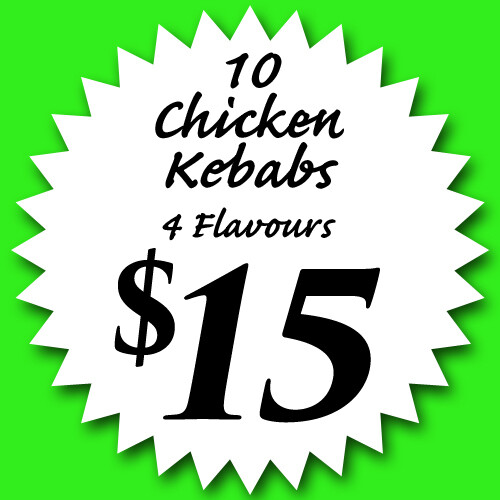 10 Chicken Kebabs