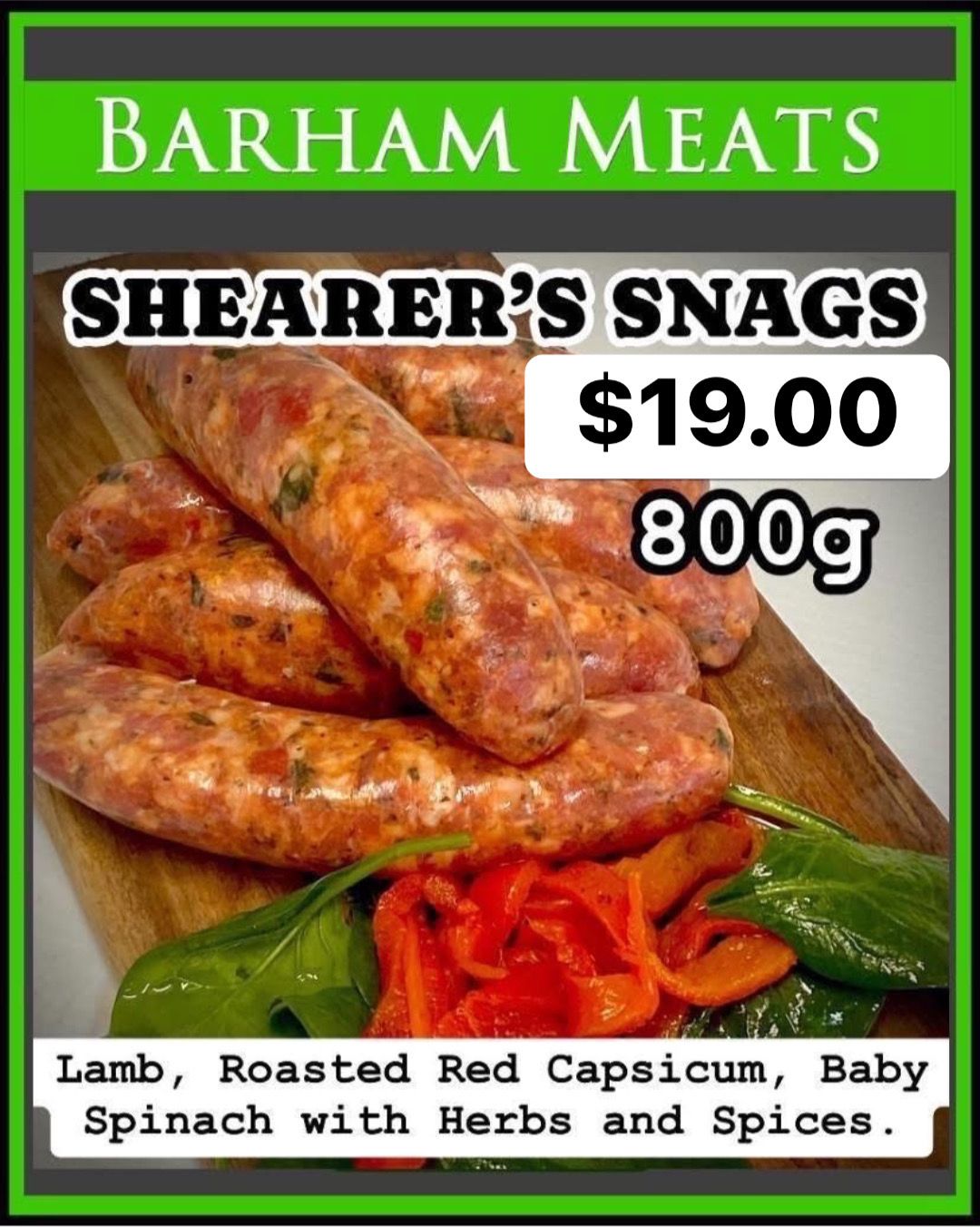 Shearer’s Snags 800g