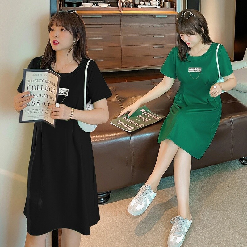 大码休闲Tshirt连身裙