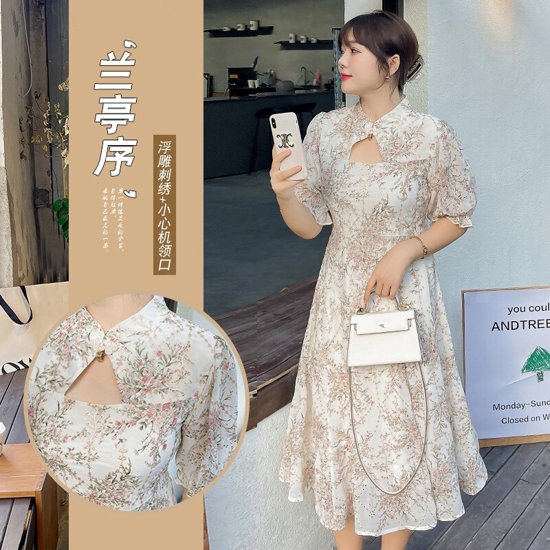 大码改良版旗袍裙