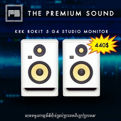 KRK Rokit 5 G4 Monitor Speaker (Pair) - White
