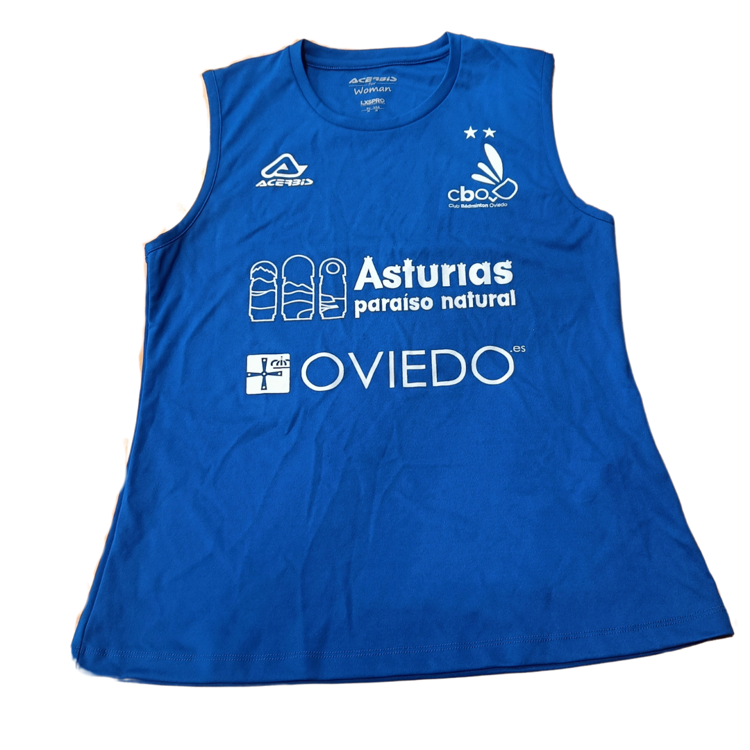 Camiseta Azul sin mangas - Mujer