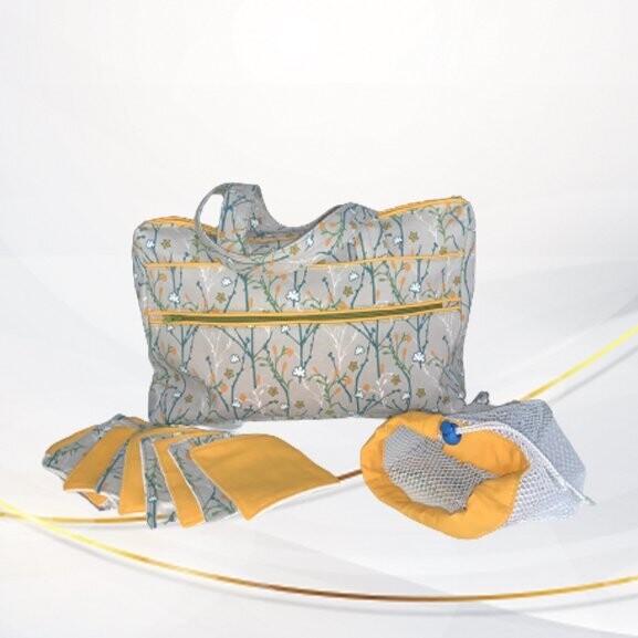 Trousse de toilette champêtre avec lingettes et filet de lavage