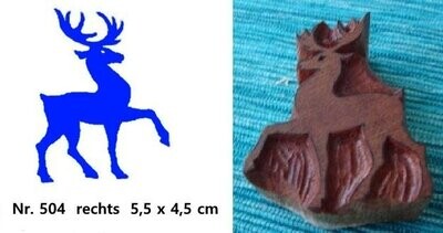 Handgeschnitzte Stempel aus Holz  Hirsch  rechts