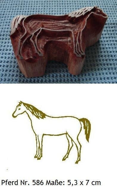 Handgeschnitzte Stempel aus Holz  Pferd