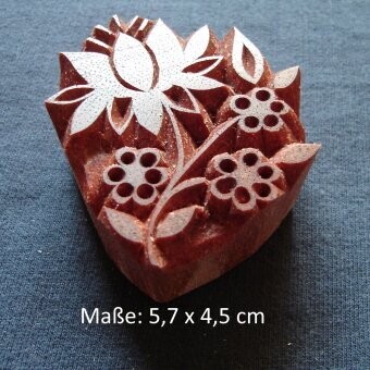 Handgeschnitzte Stempel aus Holz  Blume
