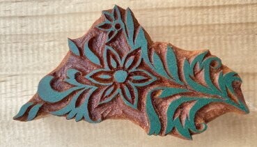 Handgeschnitzte  Motivstempel aus Holz  Blume