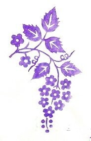 Hochwertige  handgeschnitzte Holzstempel  Made in Germany    Blume