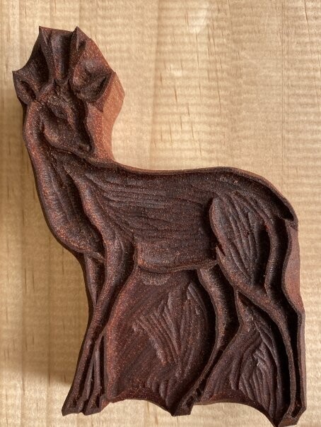 Holzstempel Blaudruck Model Druckstock Stempel Hirsch