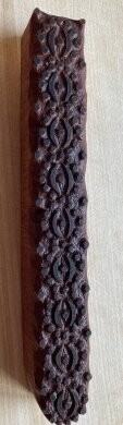 Holzstempel Blaudruck Model Druckstock Stempel Bordüre mit Punkten