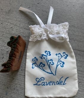 Lavendel Schrift  Blaudruck Model Druckstock Stempel