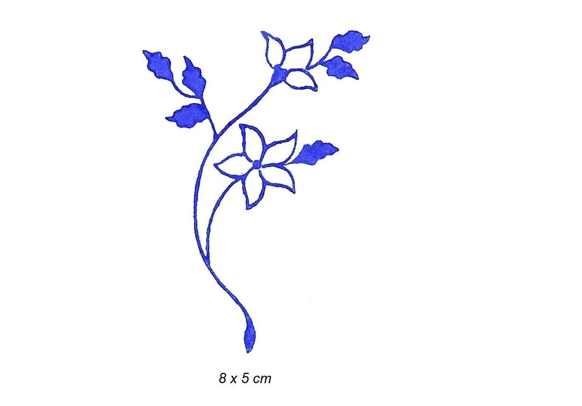 Stempel Blume Blaudruck Model Druckstock Holzstempel