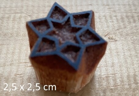 Stempel Stern klein Blaudruck Model Druckstock Holzstempel Motivstempel