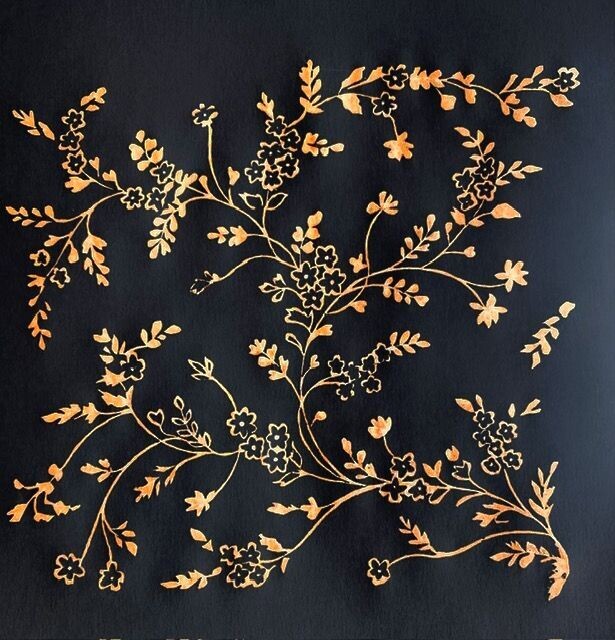 Angebot Große Stempel  Blume   Ornament Blaudruck Model Druckstock Holzstempel Motivstempel
