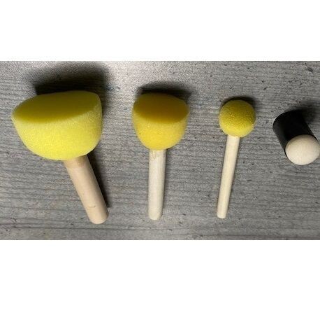 Schaumstoffpinsel Set 4 Stück  Tupfpinsel