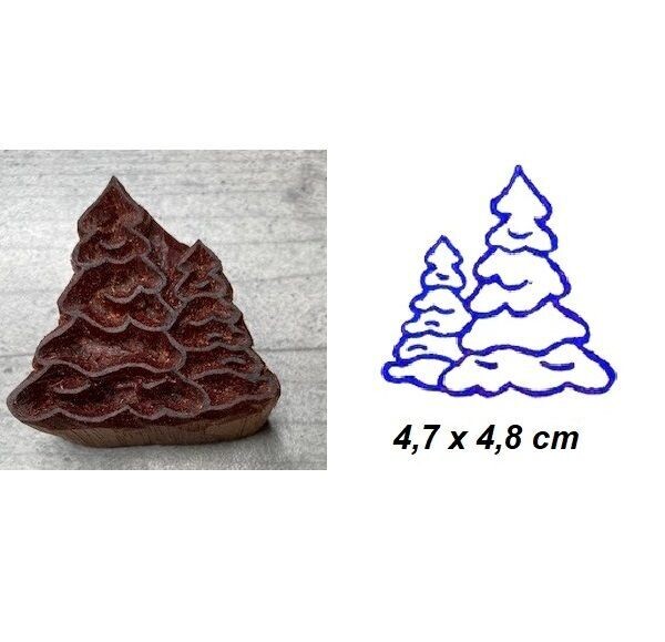 Stempel  Motivstempel aus Holz  Tannenbaum