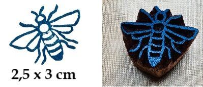 Biene klein Hochwertige  handgeschnitzte Holzstempel  Made in Germany