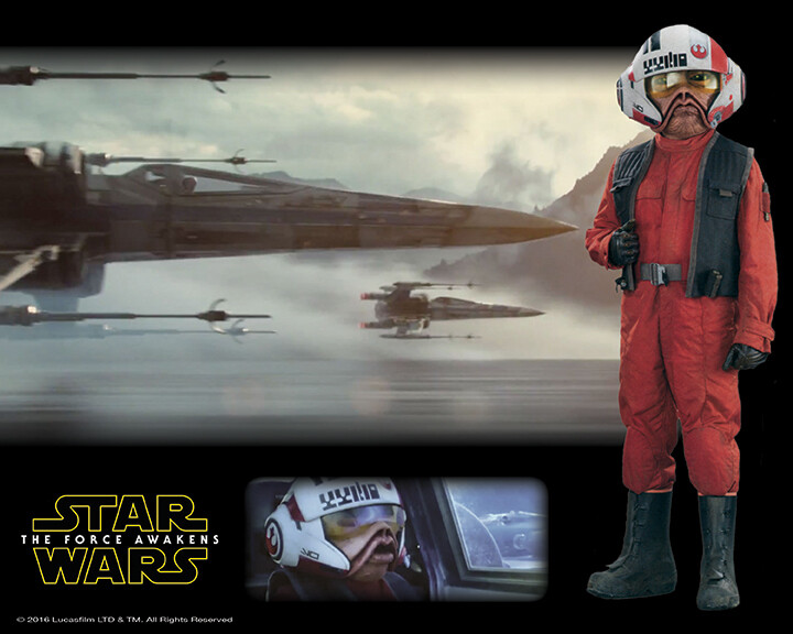 Nien Nunb Full Costume X-Wing 8x10 Signed