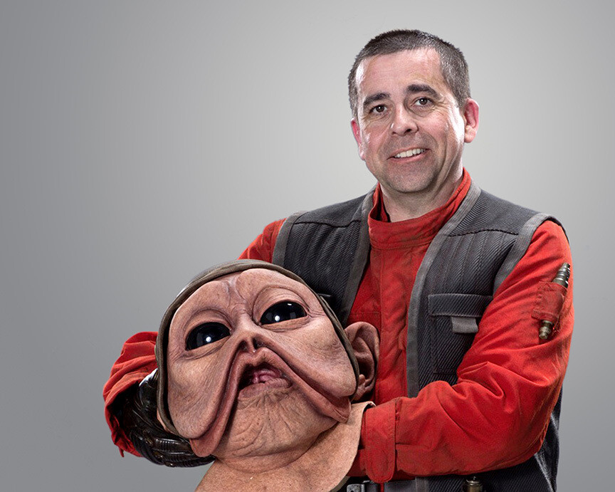 Nien Nunb &amp; Mike Quinn 8x10 Signed