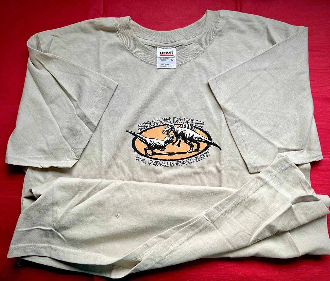 Jurassic Park III ILM Visual Effects Crew Teeshirt - Large Adult Size