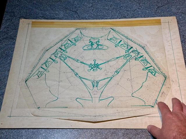 The Dark Crystal Skeksis Chamber Set Design With Acetate Overlay